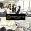 A collage of pictures of MatWorkz Pilates Instructors, equipment in studio, and logo